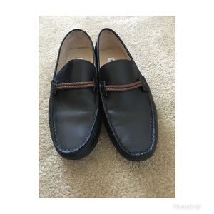 Steve Madden Mens Breezes-L Black Leather Shoe